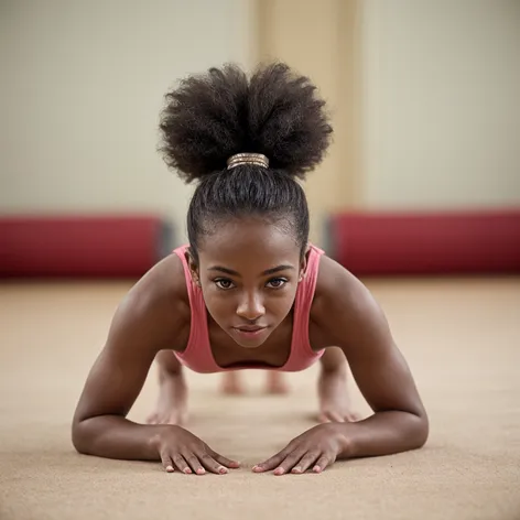 Teenage girl, afro hair,