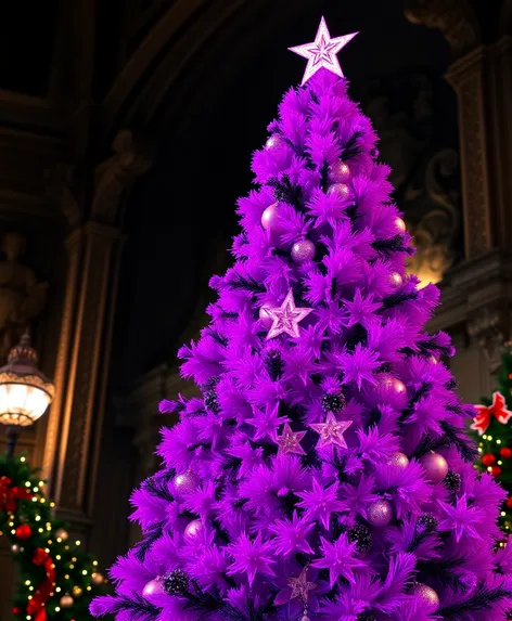 purple christmas tree