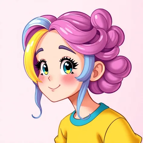 draw hair cartoon