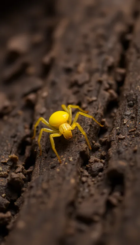 small yellow spider