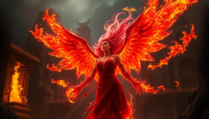 beautiful fire goddess