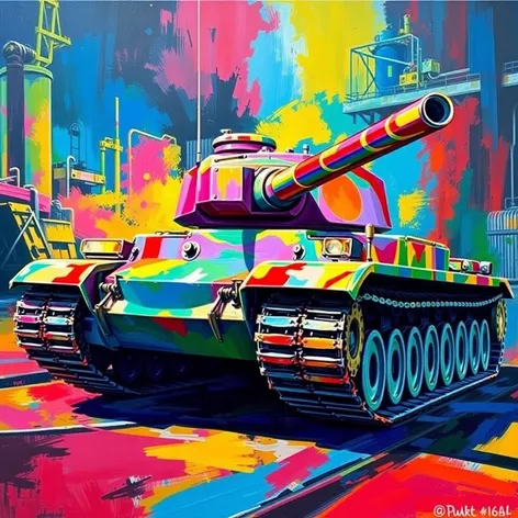 huge tank painted