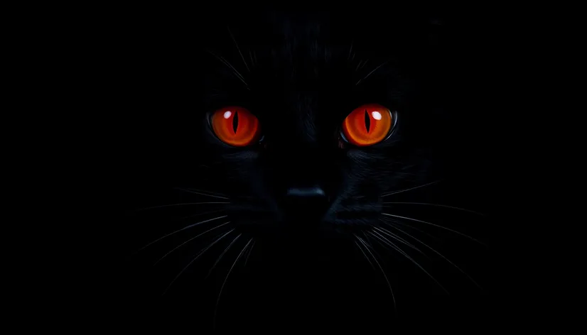 red eyes black cat