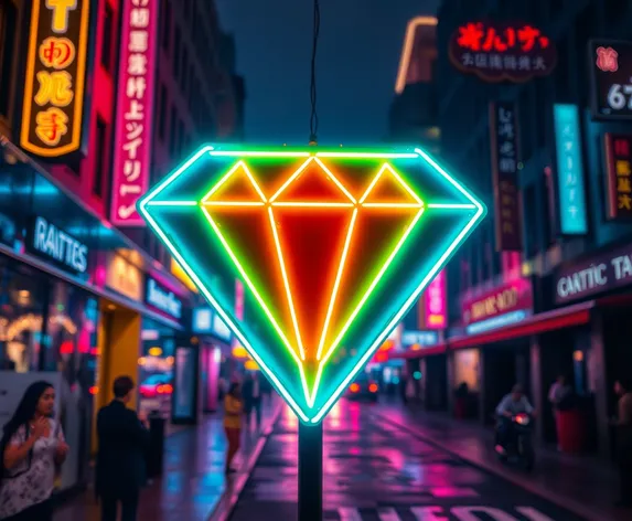 a diamond shaped sign