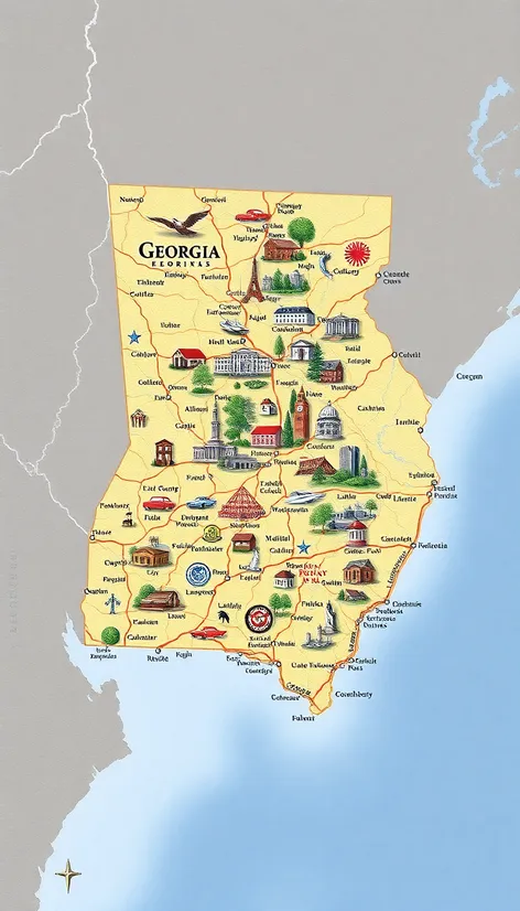 georgia state map drawing