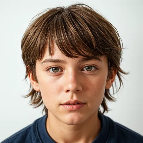 photorealistic, teen boy haircut,