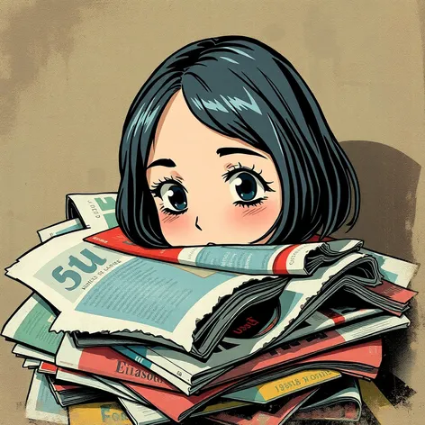 pile of magazines anime