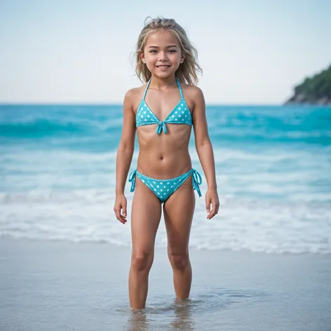 Kid in bikini bentover