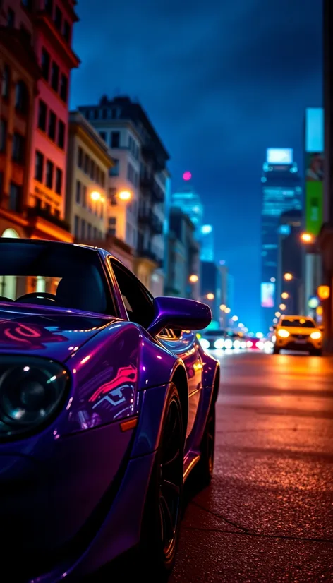 purple car cars movie