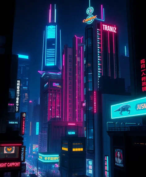 cyberpunk buildings