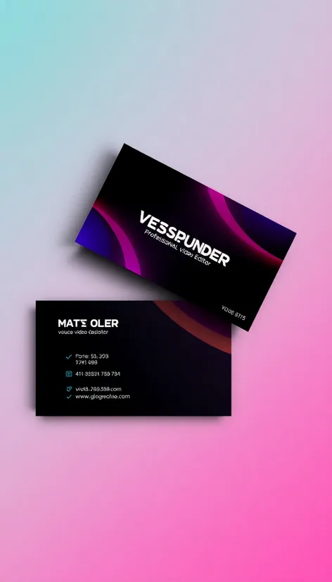 video editor buisness card