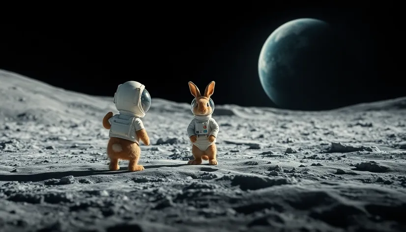 rabbit on the moon