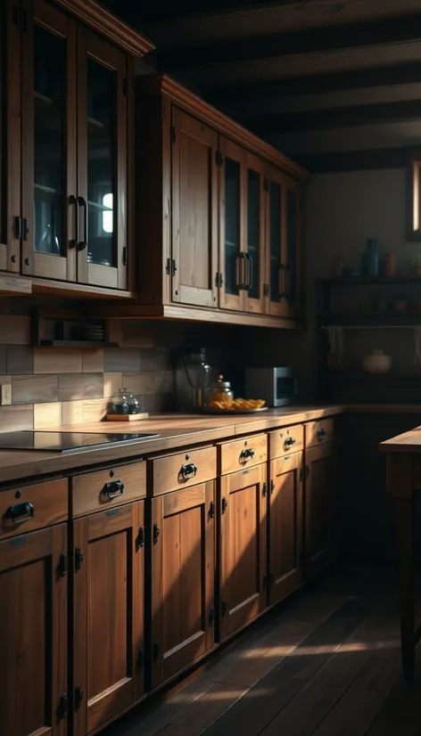 rustic kitchen units