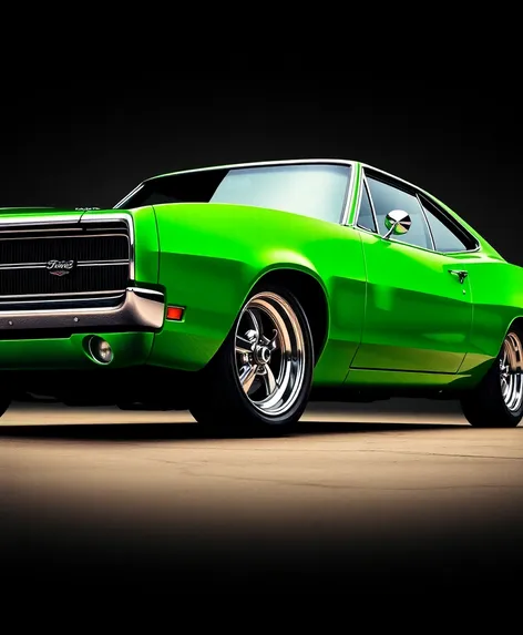 green dodge charger