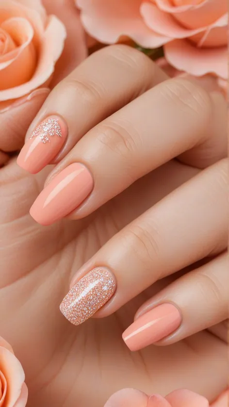 peach nails