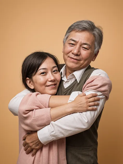 Two people hugging ai