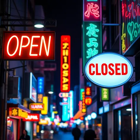 open and closed signs