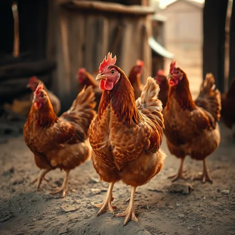 brown leghorn chickens