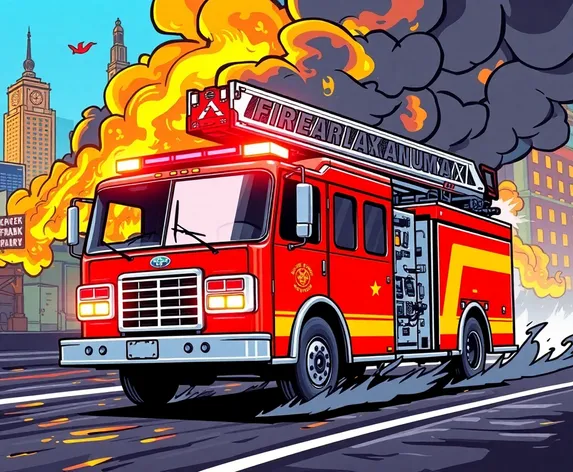 fireman truck drawing