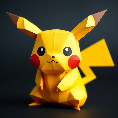 3d origami pikachu