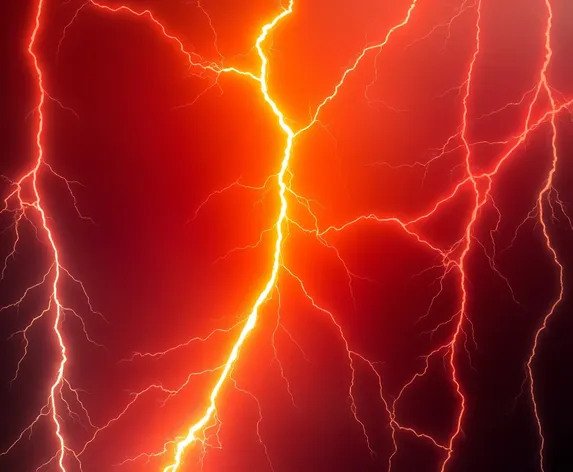 electricity lightning strike orange