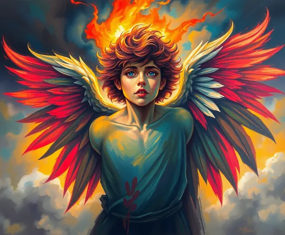 angry angel painting