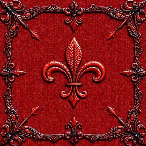 fleur de lis leather