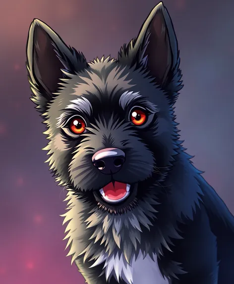 anime black dog