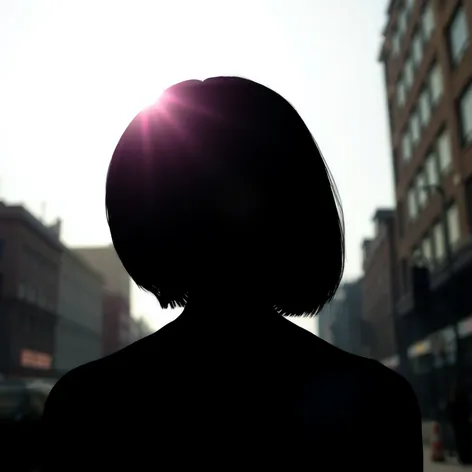 silhoutte of bob hair