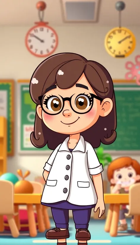 kindergarten teacher cartoon character