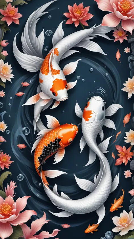 yin yang koi fish