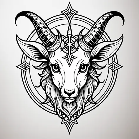 Kawaii baphomet demon goat