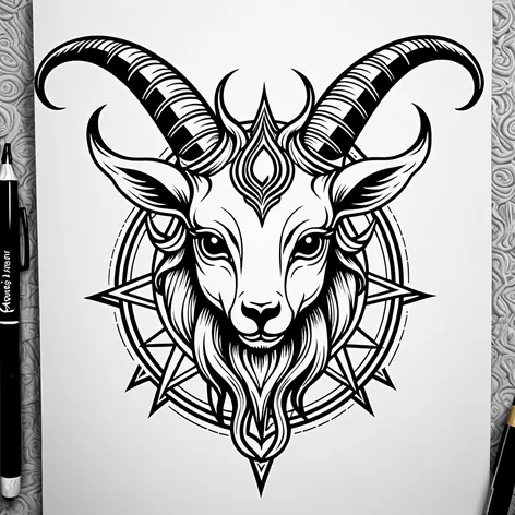 Kawaii baphomet demon goat