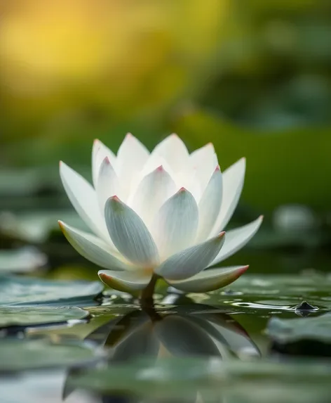 white lotus flower