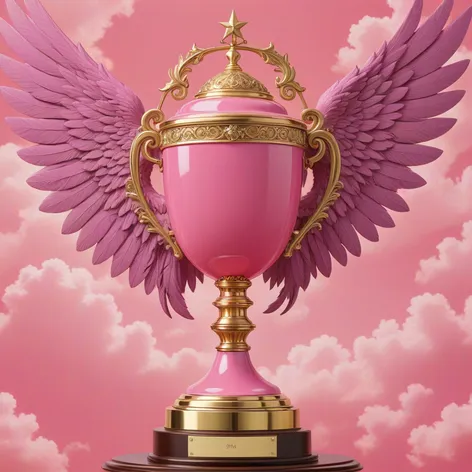 big pink detailed trophy