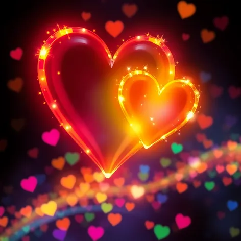 glowing hearts background music