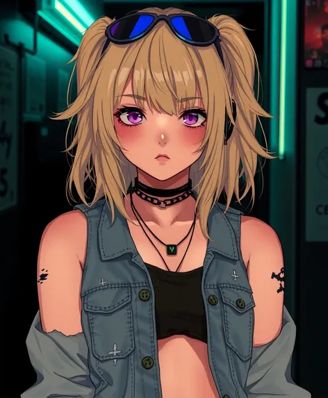 grunge aesthetic blonde anime