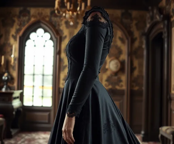 black victorian dress