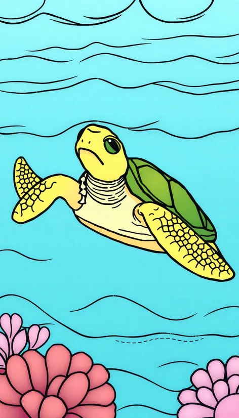 sea turtle coloring page