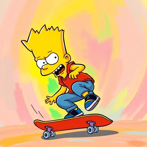 bart simpson skateboard