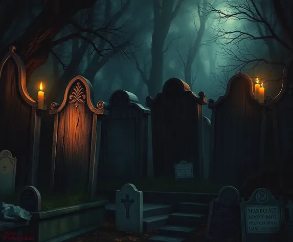 wicked cemetary paintings