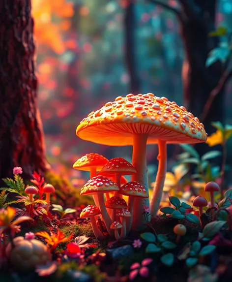 colorful mushrooms