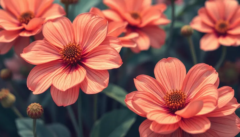 teal flowers