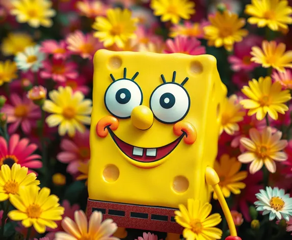 spongebob flower background