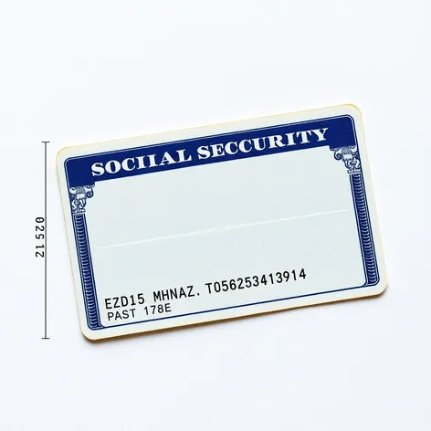 social security card dimensions