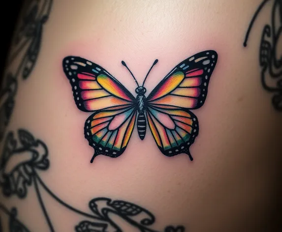 butterfly trad tattoo