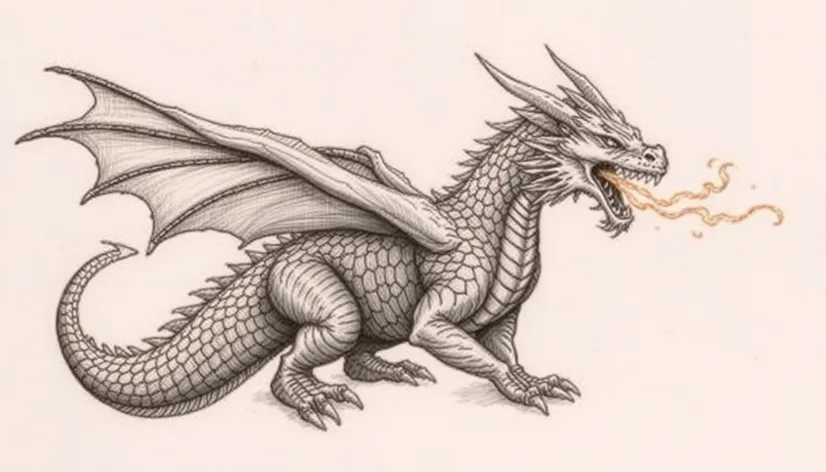 dragon drawings in pencil