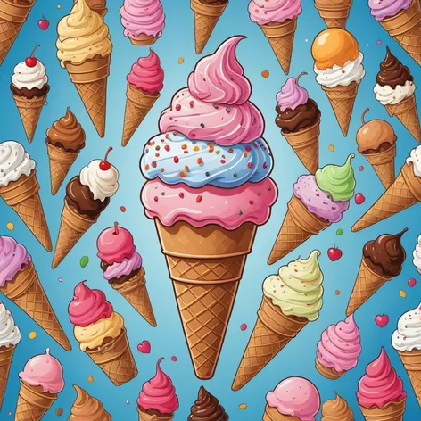 ice cream cone cartoon