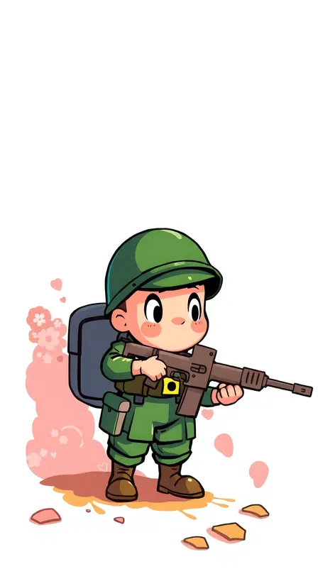 illustrator tiny soldier drawing