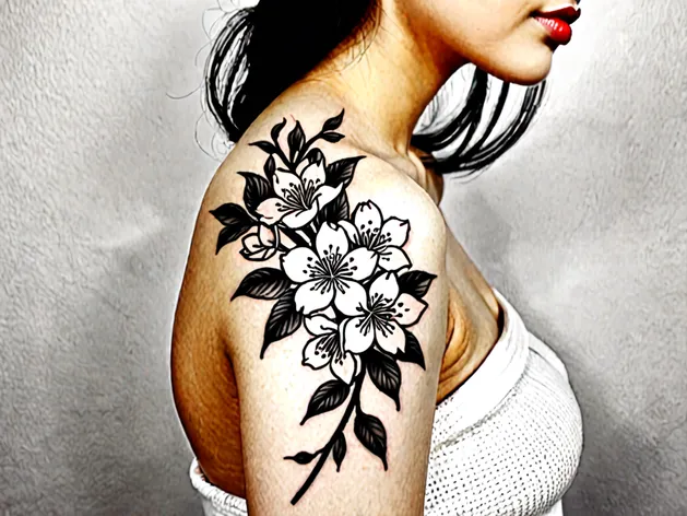 cherry blossom tattoo black